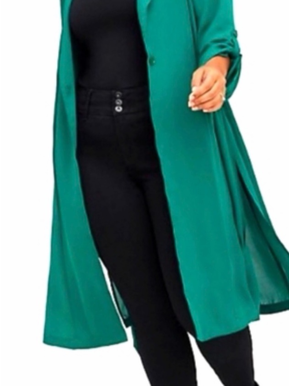 torrid Emerald Green Longline Open Duster